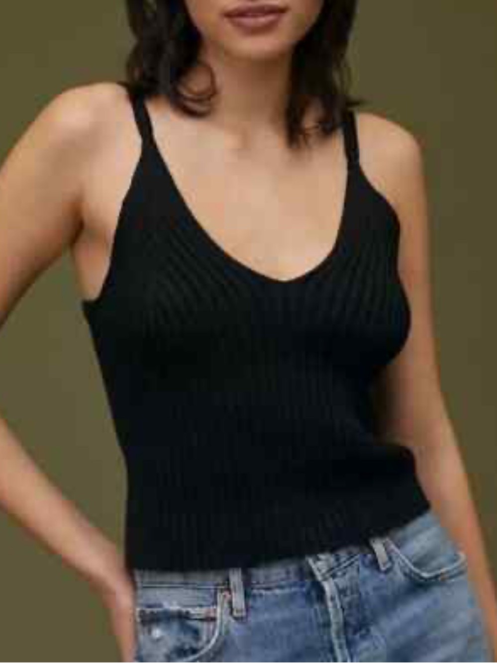 By Anthropologie Ribbed Tank Top